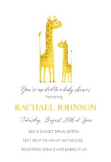 Baby Giraffe - Invitación Para Baby Shower